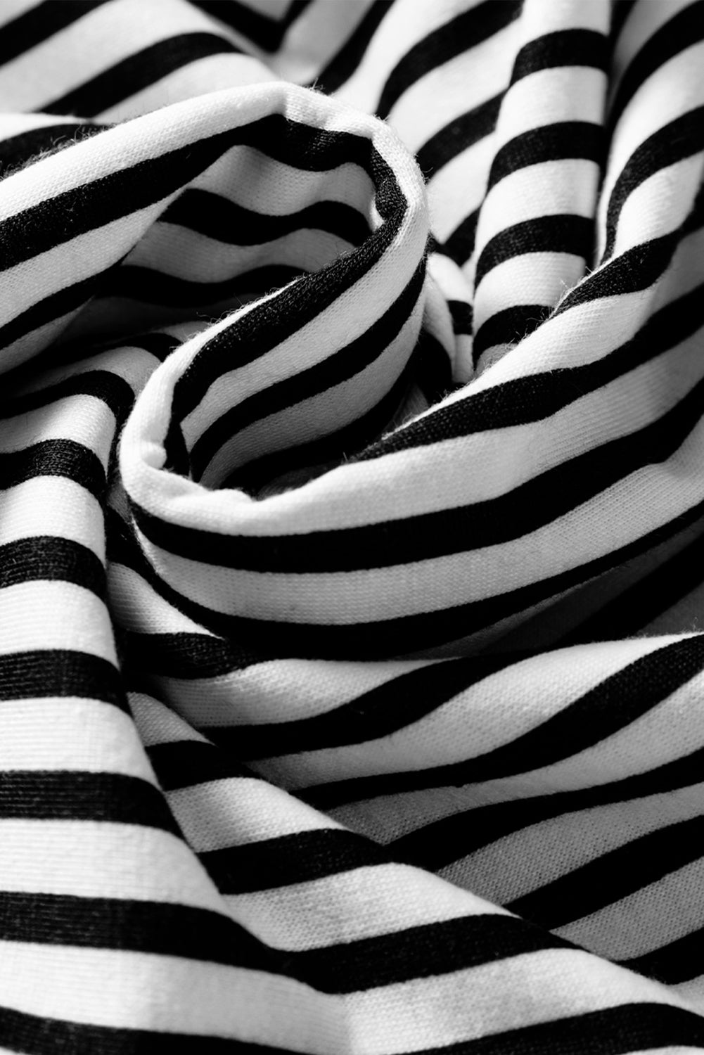 Black Stripe Elastic High Waist Pocketed Loose Pants