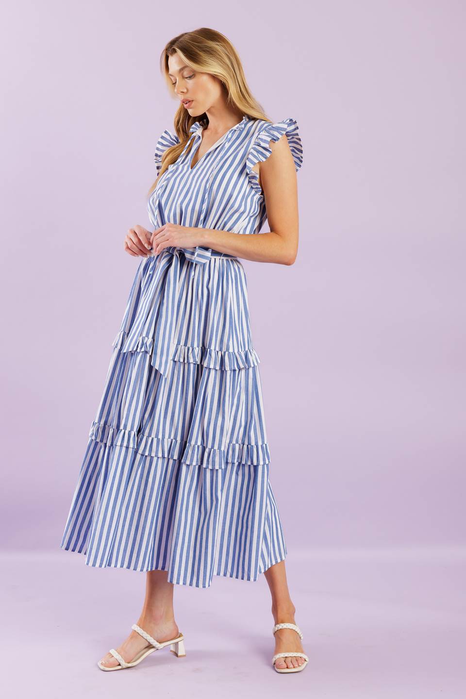 WHEN LIFE GIVES YOU OPTIONS WOVEN MIDI DRESS