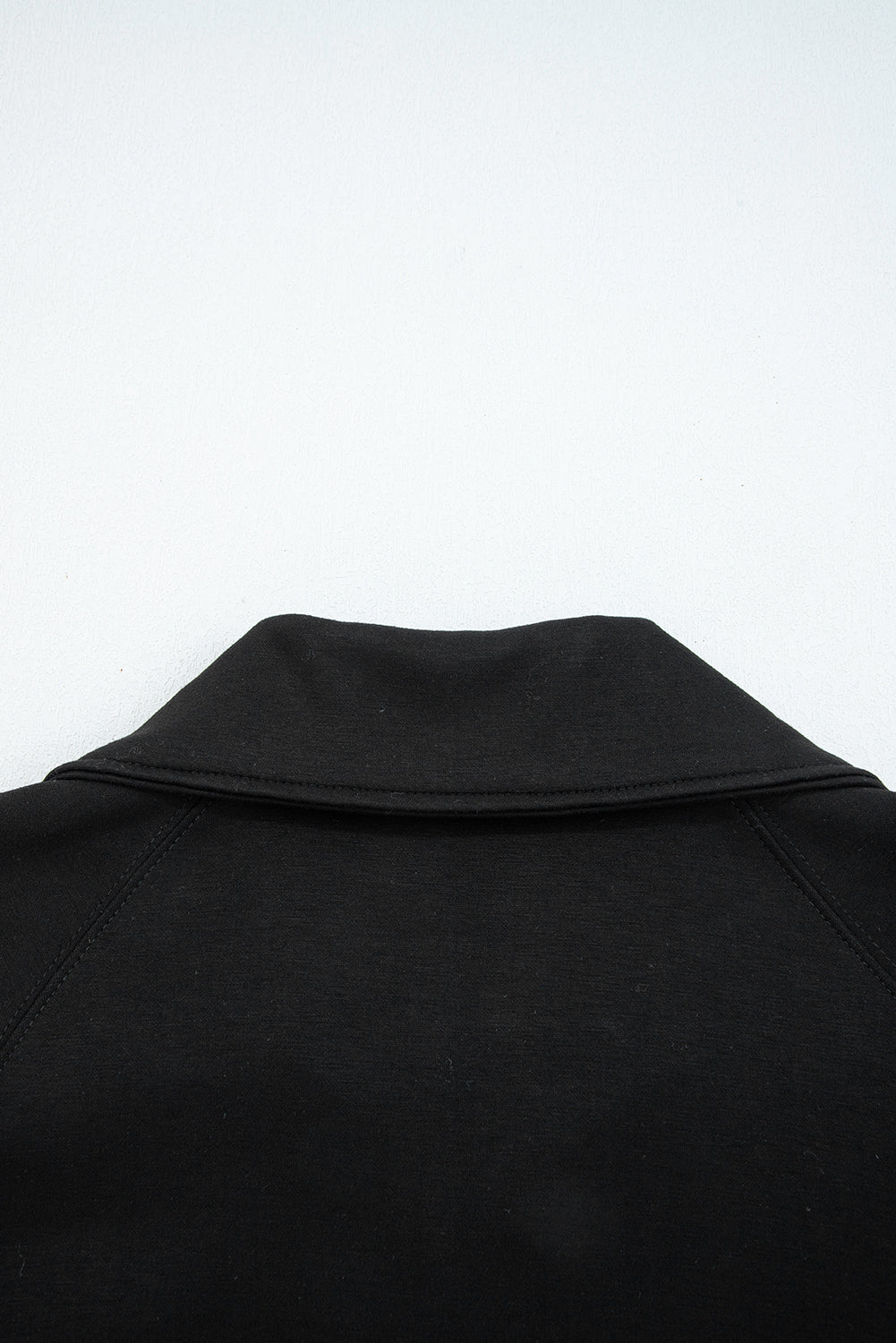 Black Zip Up Long Sleeve Top & Drawstring Pants Set